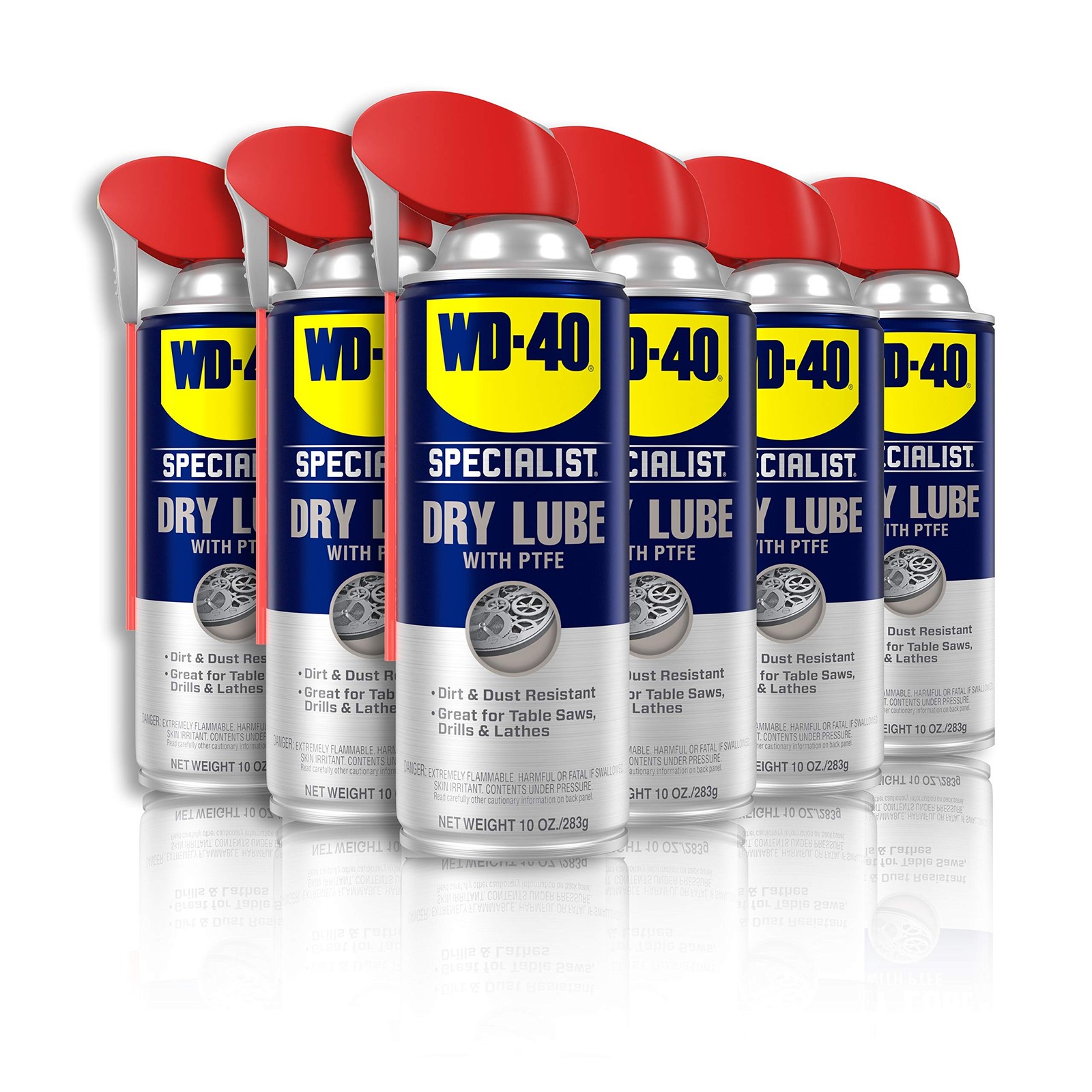 WD-40 Specialist White Lithium Grease Spray with Smart Straw Sprays 2 6-Pack