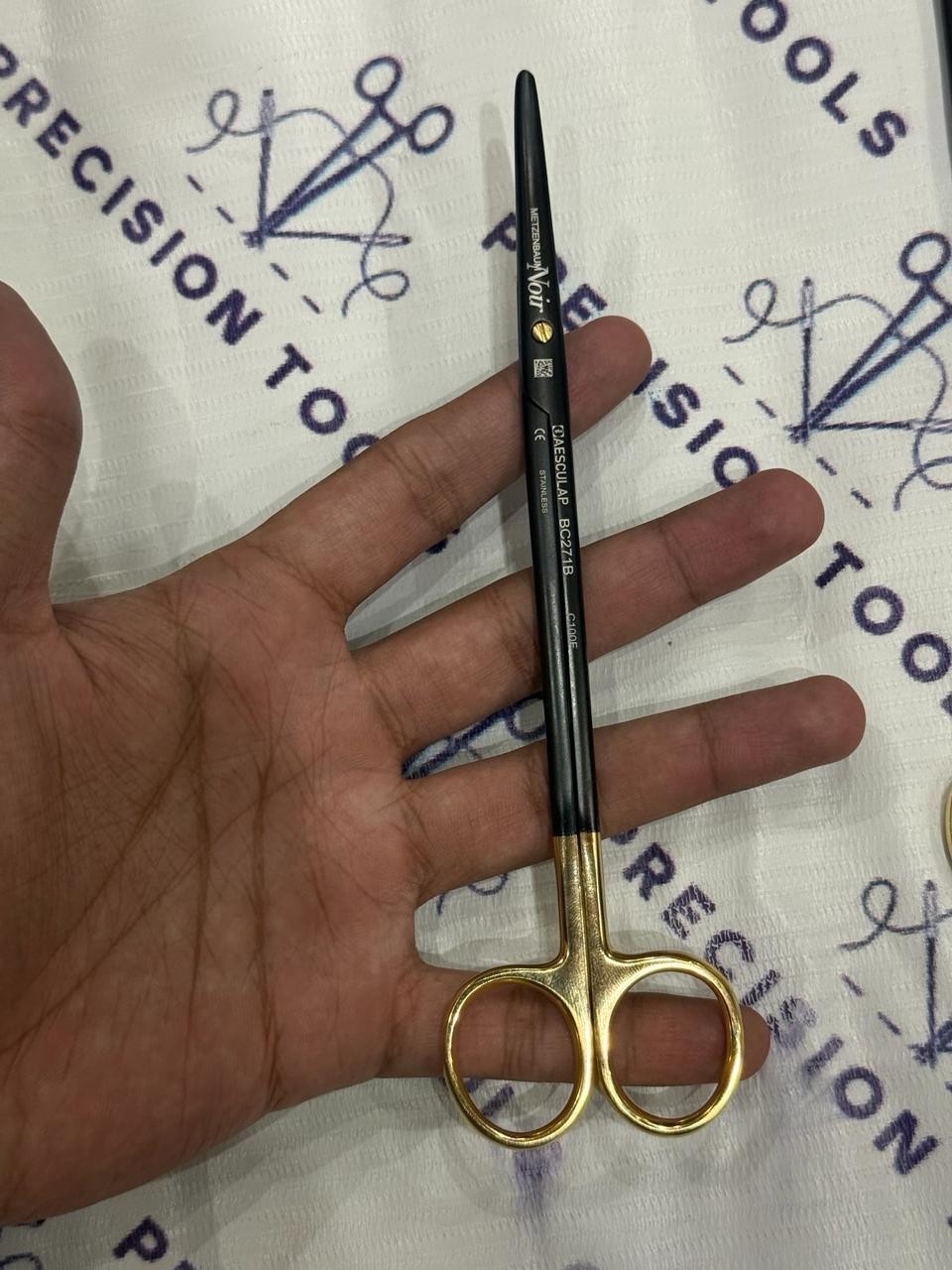 AESCULAP SCISSORS BC271B METZENBAUM 180mm 7” NOIR DUROTIP CURVED 4 PIECES