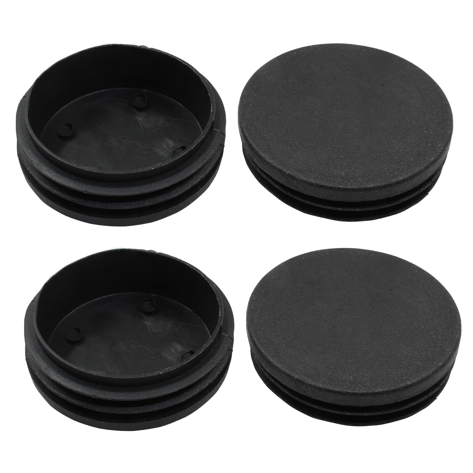 4 Pack 3 Inch Round Plastic Plug Pipe Tube Cover Insert Tubing End Caps