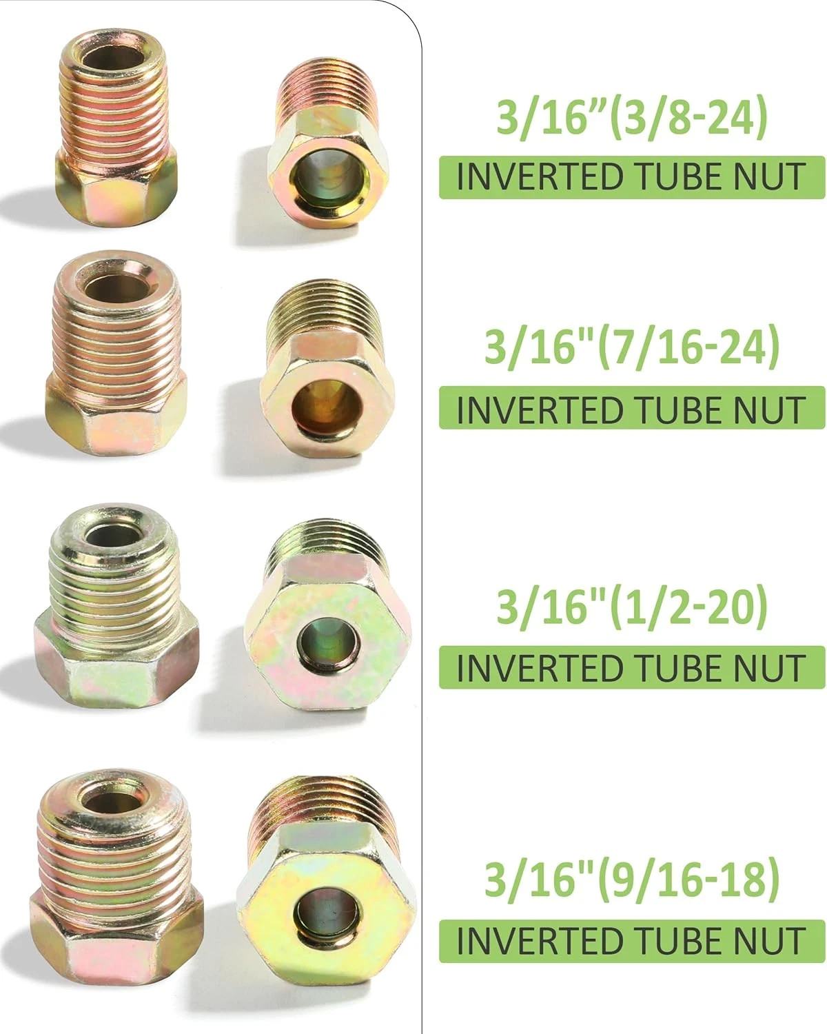 25 Ft. 3/16 OD Copper Nickel Brake Line Tubing Coil and Fitting Kit, 25 Ft of 3/