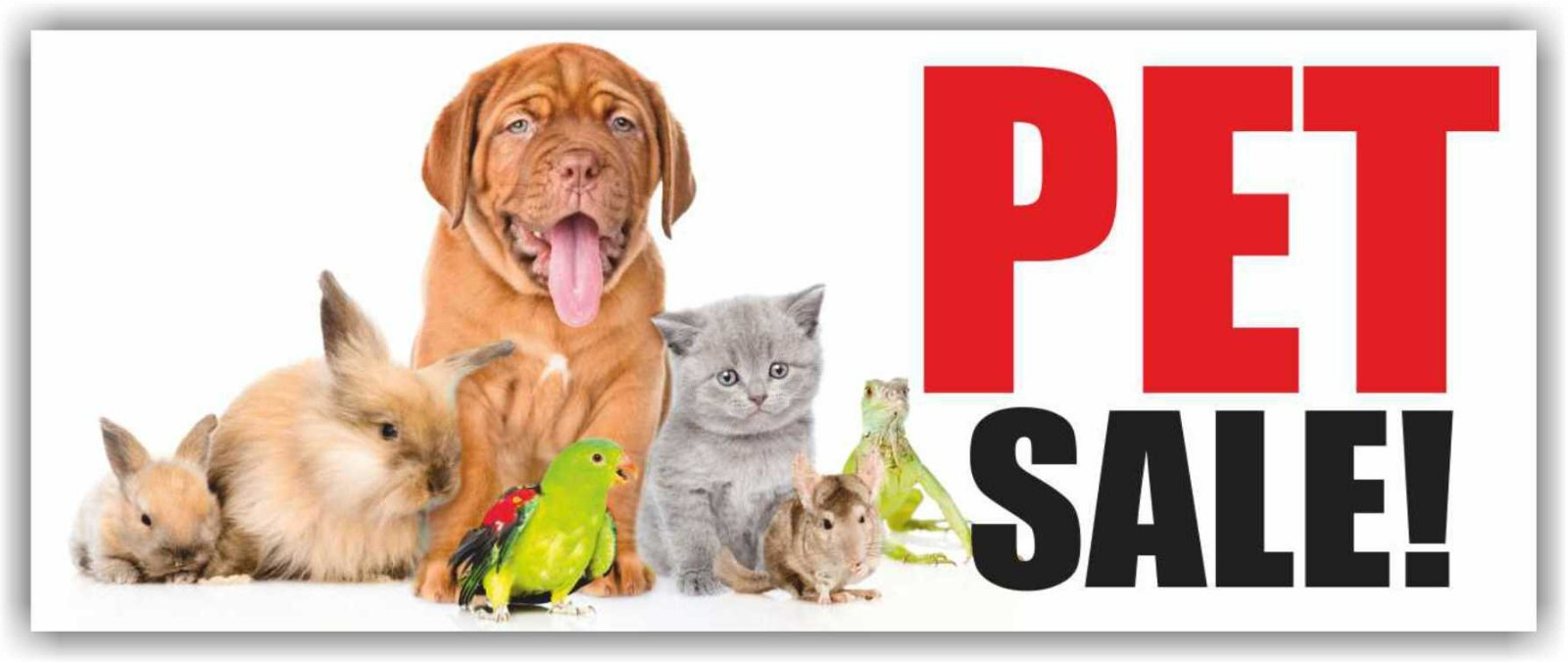 PET SALE Advertising Banner Vinyl Mesh Sign dog vets cut animal cat shop groomer