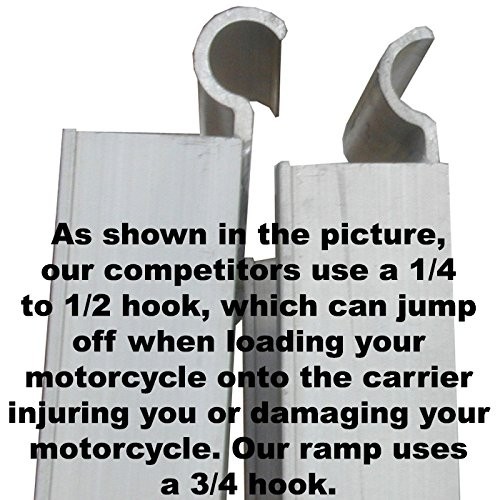 Double Motorcycle Dirt Bike Carrier 600lb Capacity Aluminum 75″ Track Length Ea