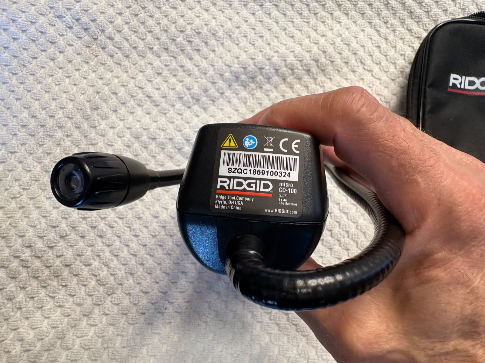 Ridgid Micro CD-100 Combustible Gas Detector With Nylon Soft Case & Batteries