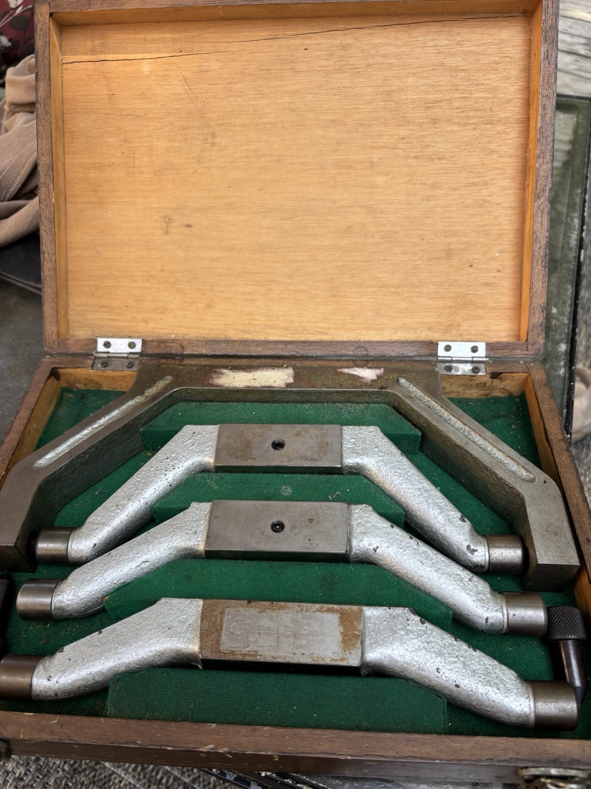 Vintage Mitsui Seiki Precision Radius Dresser Tooling Set w Fitted Wooden Case