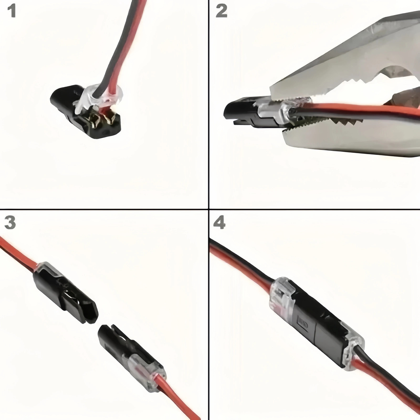 50 pcs Double-Wire Plug-in Connector Led Light Strip Fast Connectors with 2Pin