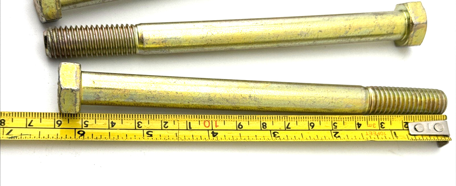 5 – Hex Head 1/2″-13 x 6″ Grade 8 Bolts Yellow Zinc Cap Screws 1/2-13X6 .5-13