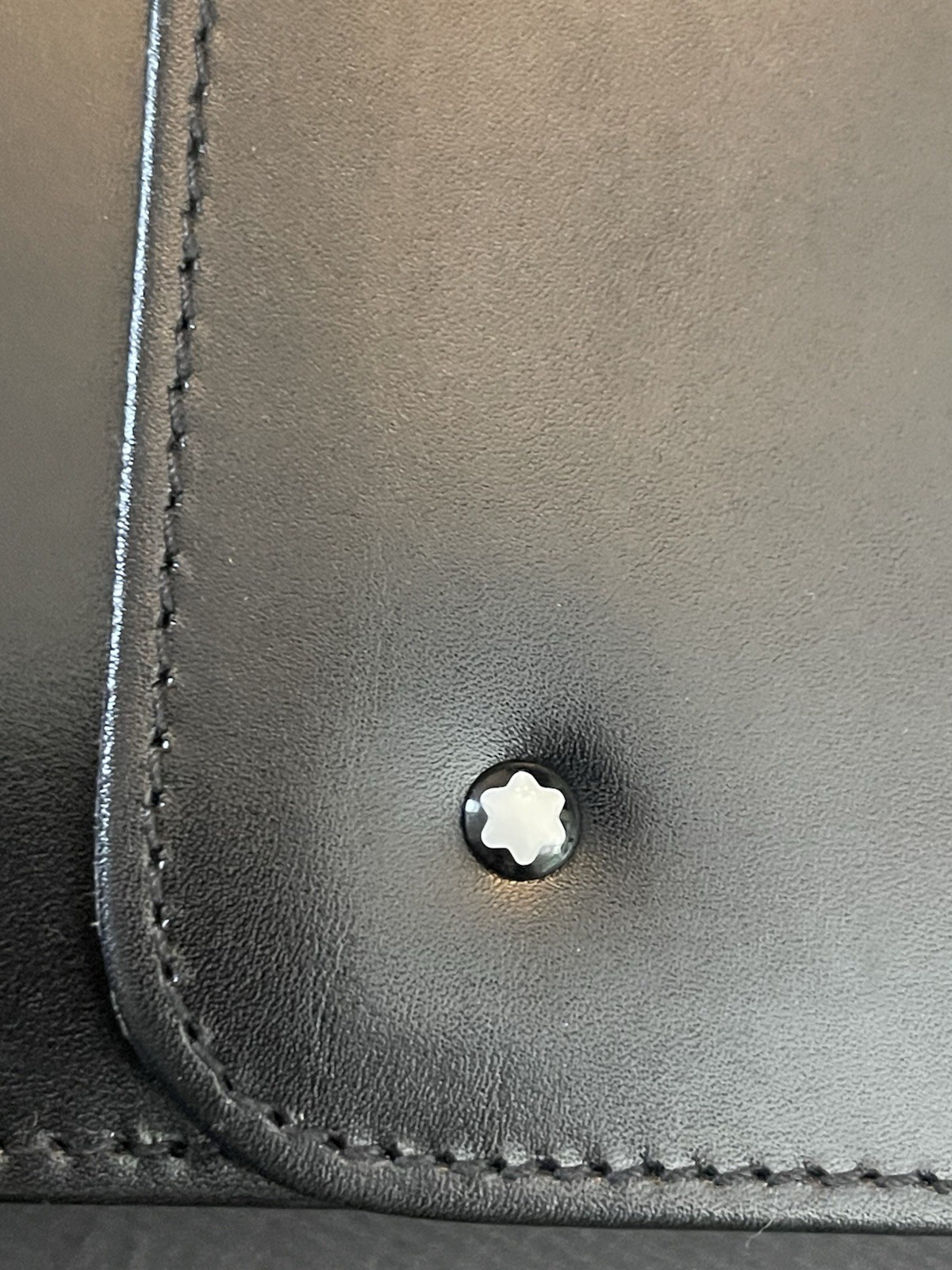 Montblanc black leather padfolio in its original box # 30510