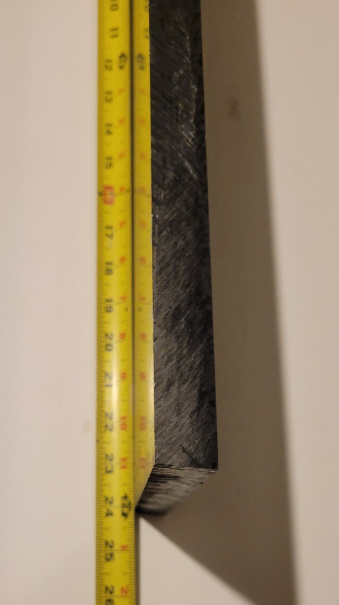 Black Delrin 3/4 x 7 1/2 x 24 (.750 x 7.500 x 24.000) INV#X-103