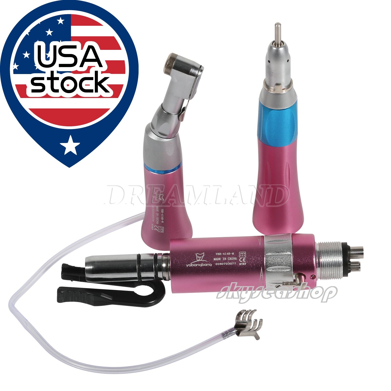 Dental Air Turbine Kit PANA-MAX High Speed Handpiece / EX-203C Low Speed Set 4H