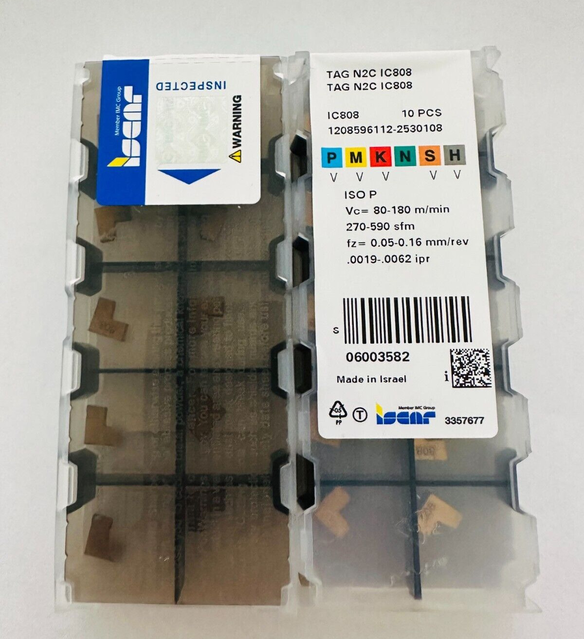 ISCAR Groove-Turn & Parting TAG N2C IC808 MADE IN ISRAEL NEW 10 pcs.