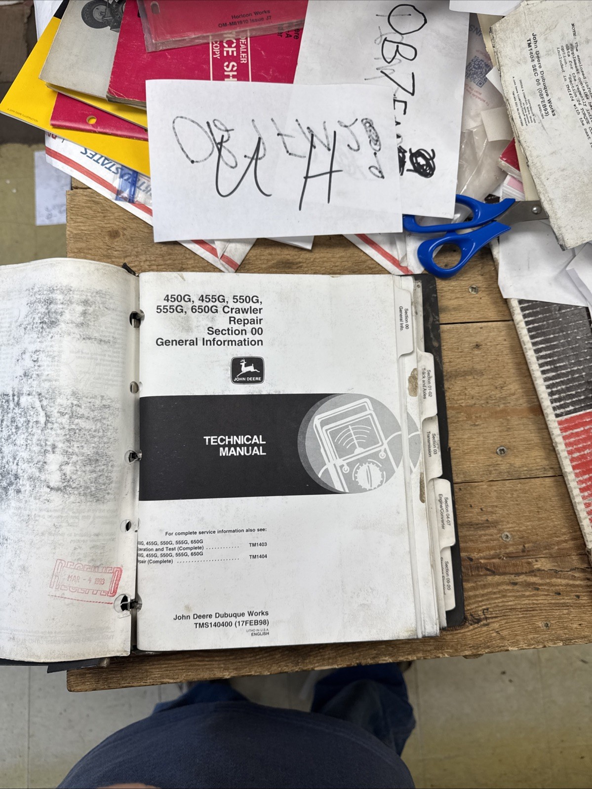 John Deere 550G Crawler Bulldozer Shop Service Repair Technical Manual TM1404