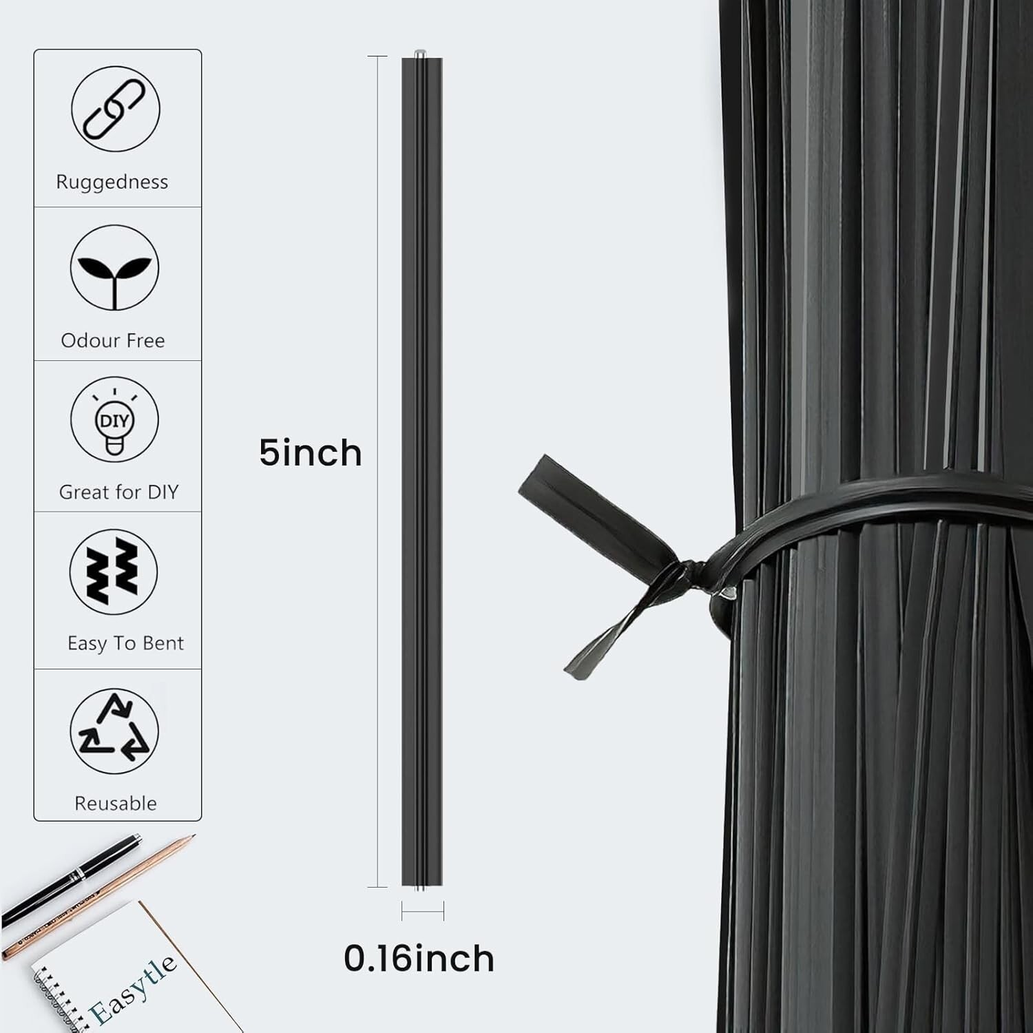 400 Pcs Twist Ties for Bags 5″ Cable Ties Bag Twist Ties for Cord Twist Bread
