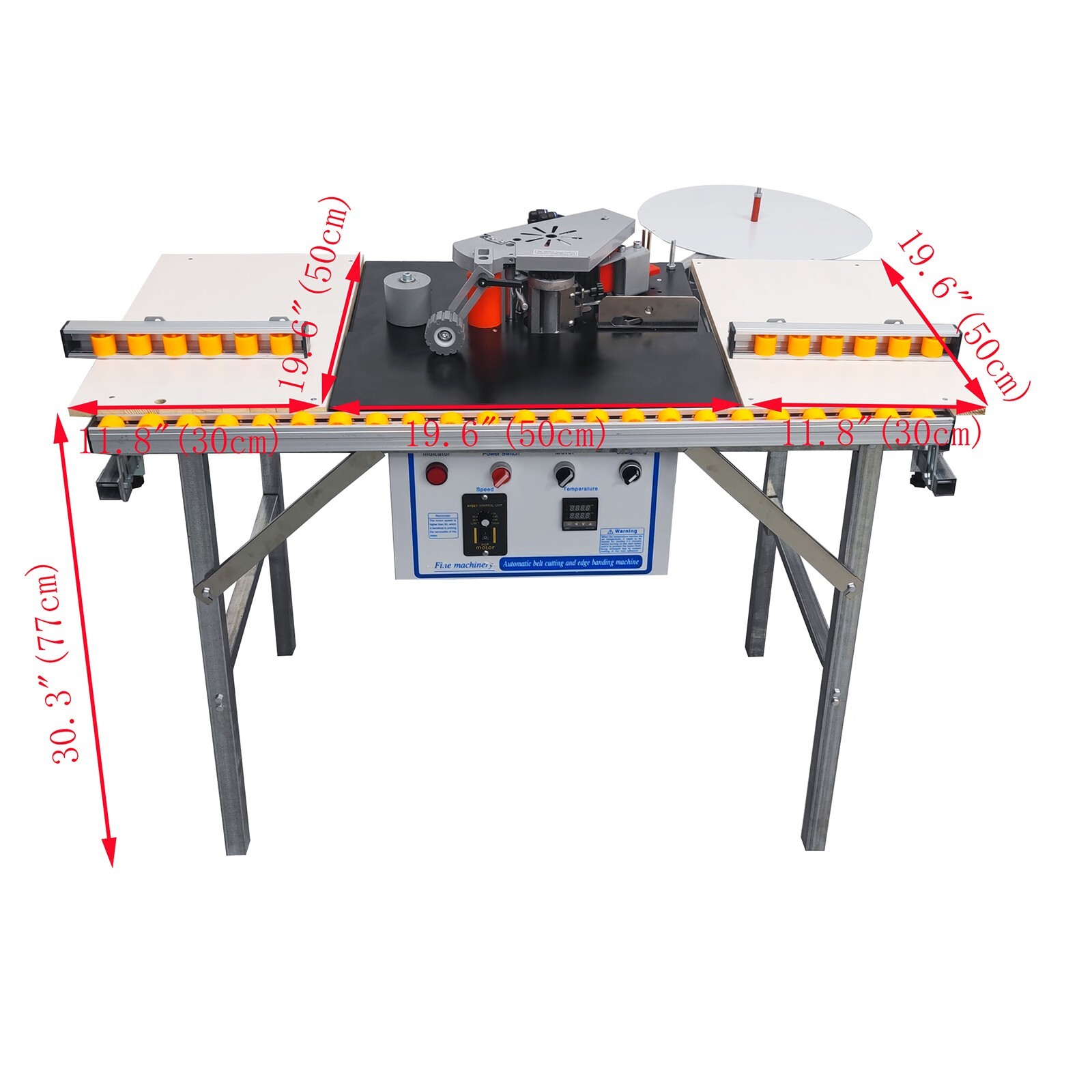 Curved Straight Line Edge Banding Machine 0.275-1.96″ Edge Height 0-6/min 110V