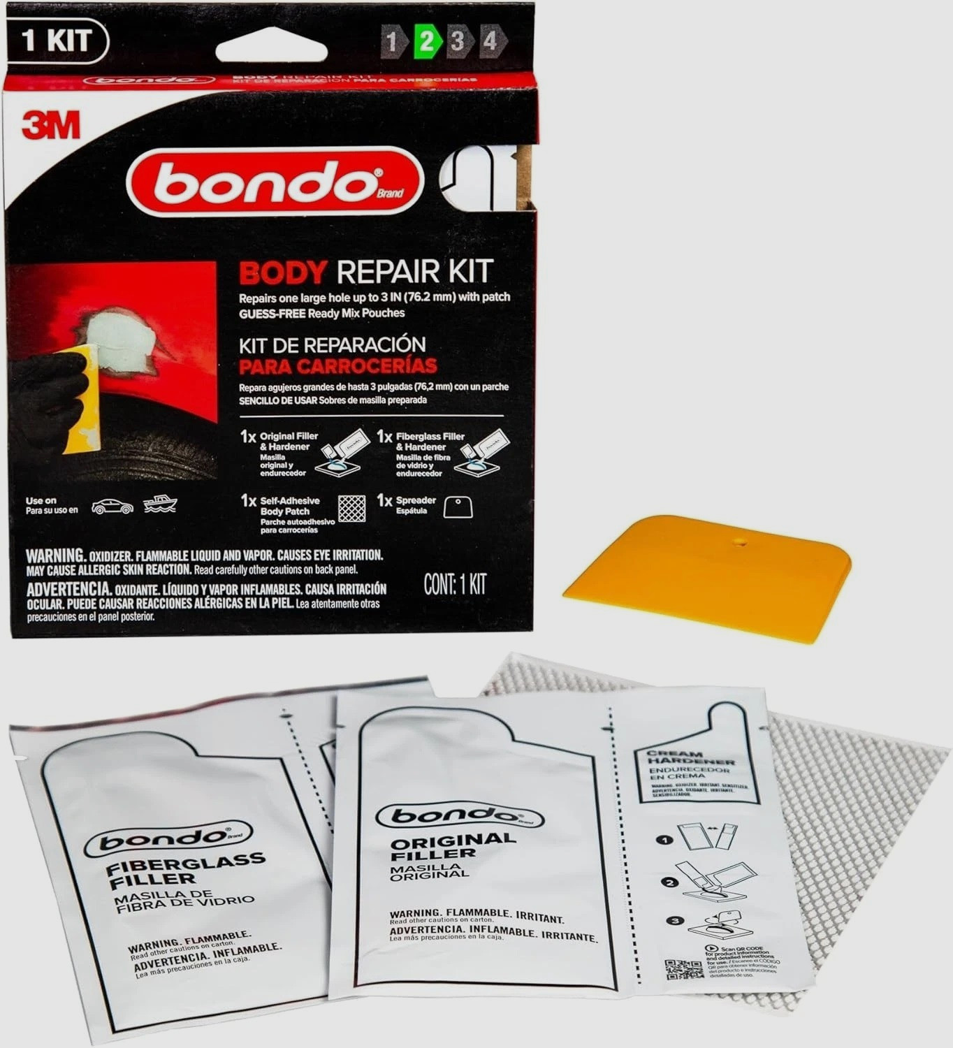 Bondo Body Repair Kit BRKIT-2PK-ES, Ready Mix Pouches, 2 oz-1EA NEW
