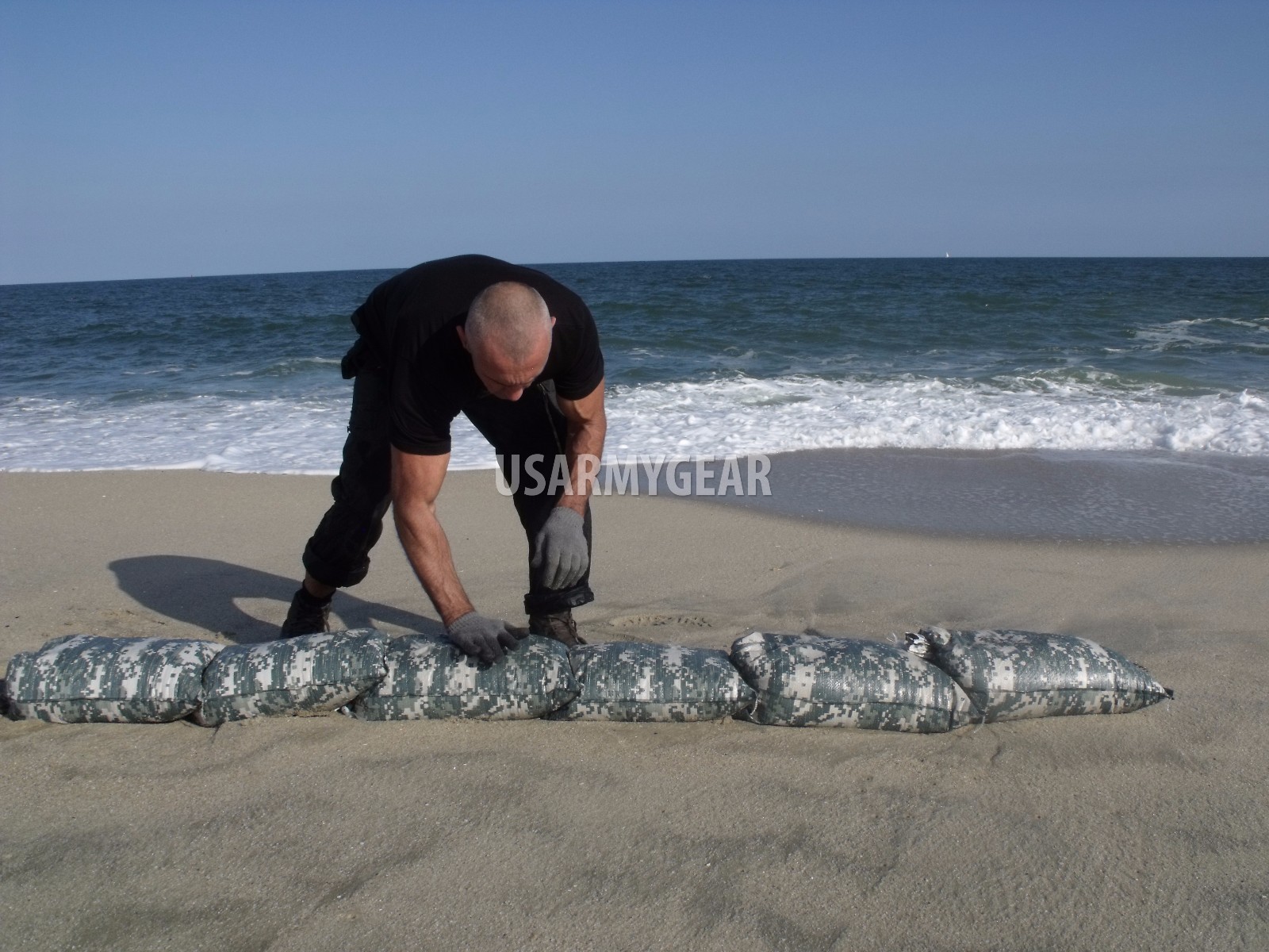 Sandbags Sand Bags Flood Erosion Barrier Hurricane Prep Army Military ACU Camo