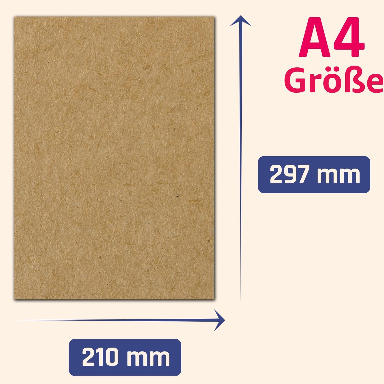 40 Sheets 300g A4 Kraft Paper, Cardboard Paper Photo Cardboard Brown