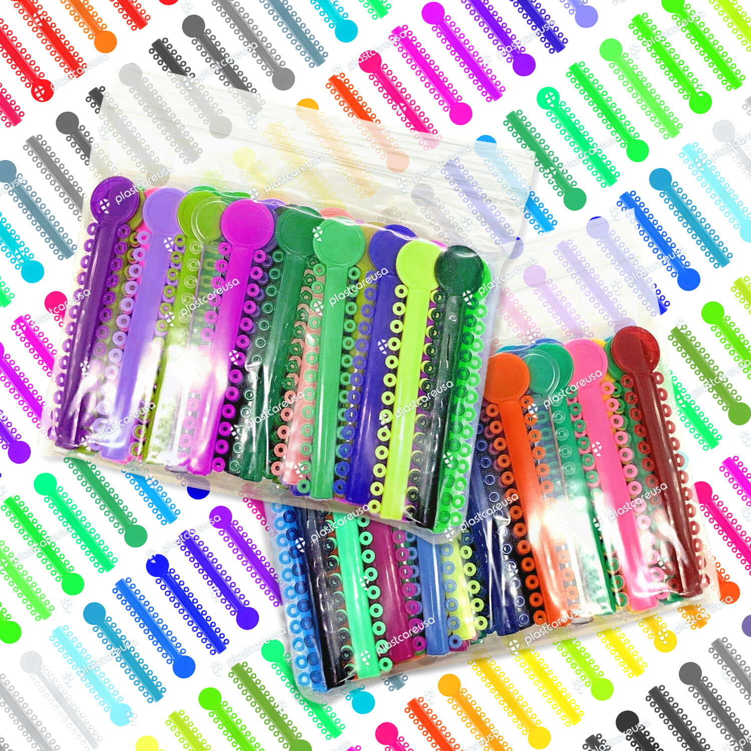 Colored Ortho Dental Ligature Rubber Ties Bands Braces Orthodontic Elastic Bands