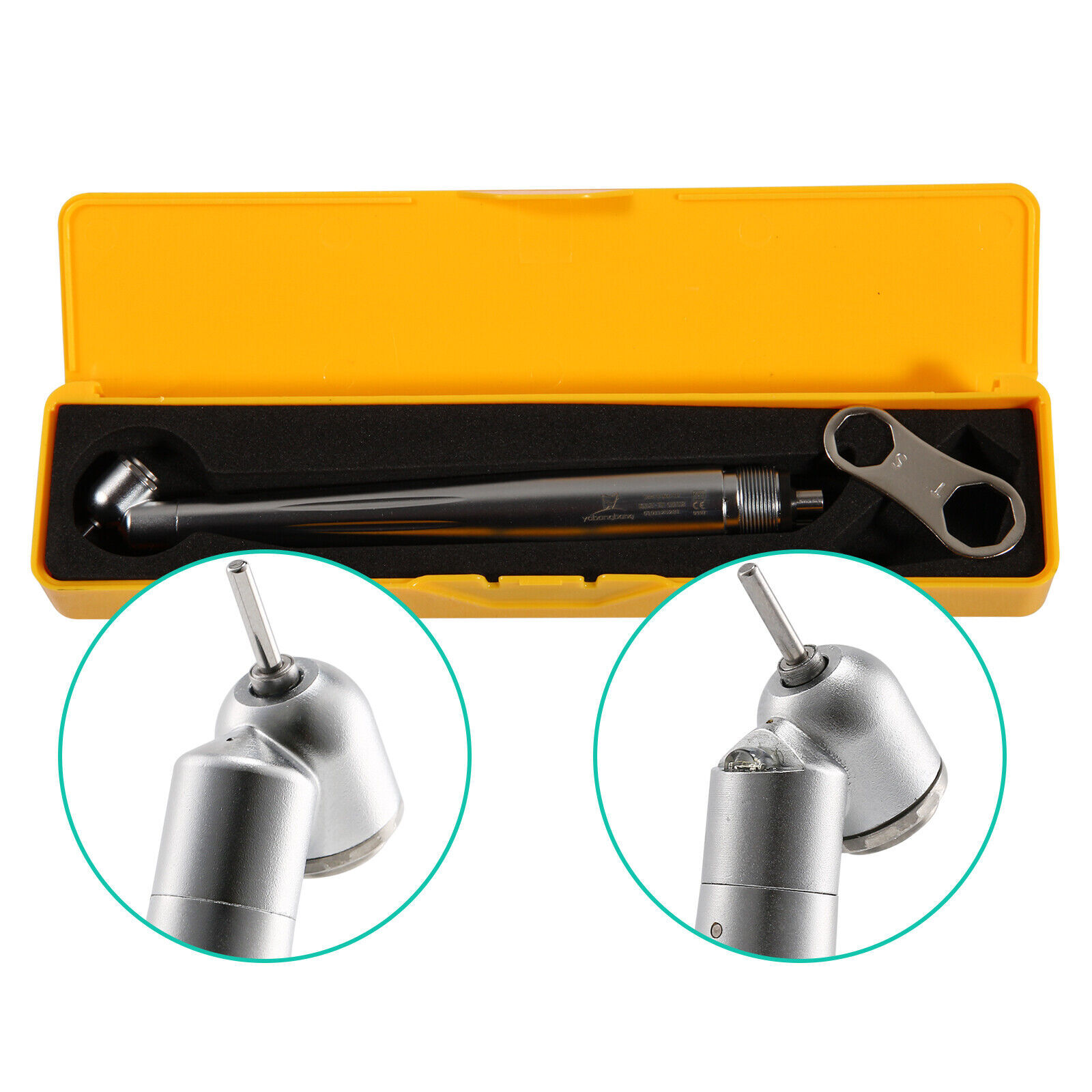 NO-LED/LED 45 Degree Surgical High Speed Handpiece Push Button 4Holes Dental