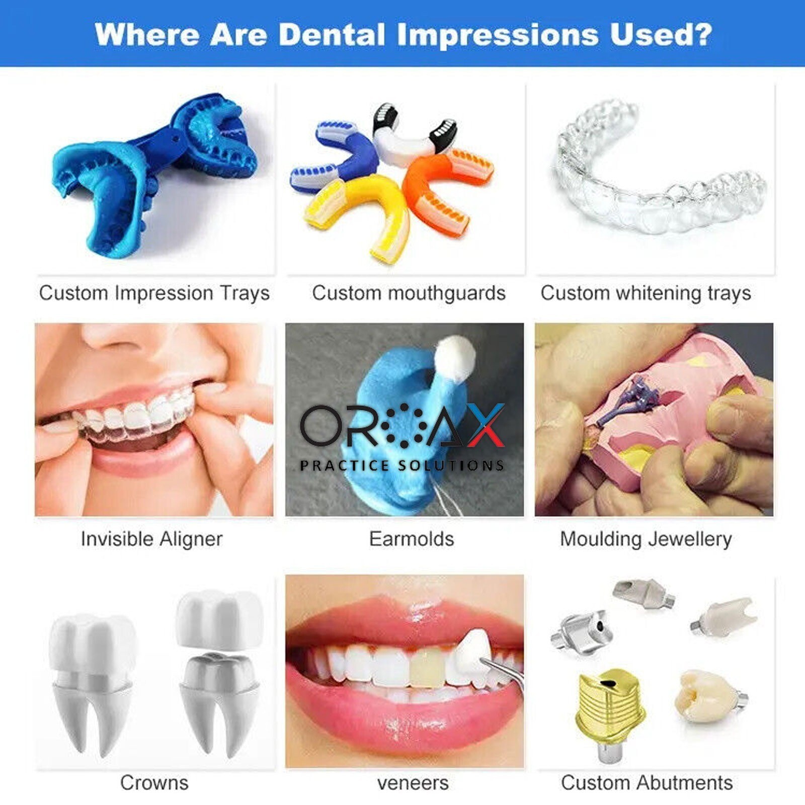 Dental Hydrophilic Firmer Teeth Impression Putty Silicon Mould Tray Autoclavable