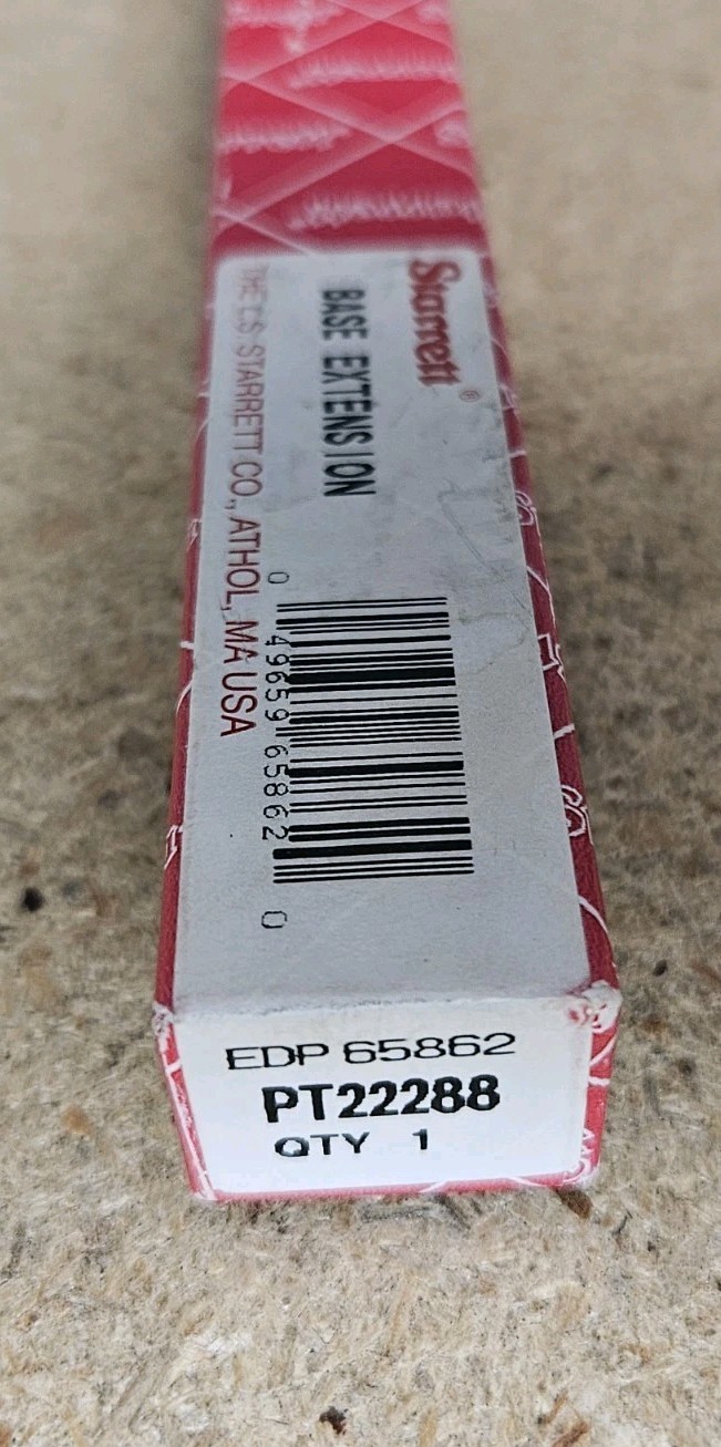 Starrett No. PT22288 12″ extension for a 450 series dial depth gage – U.S.A.