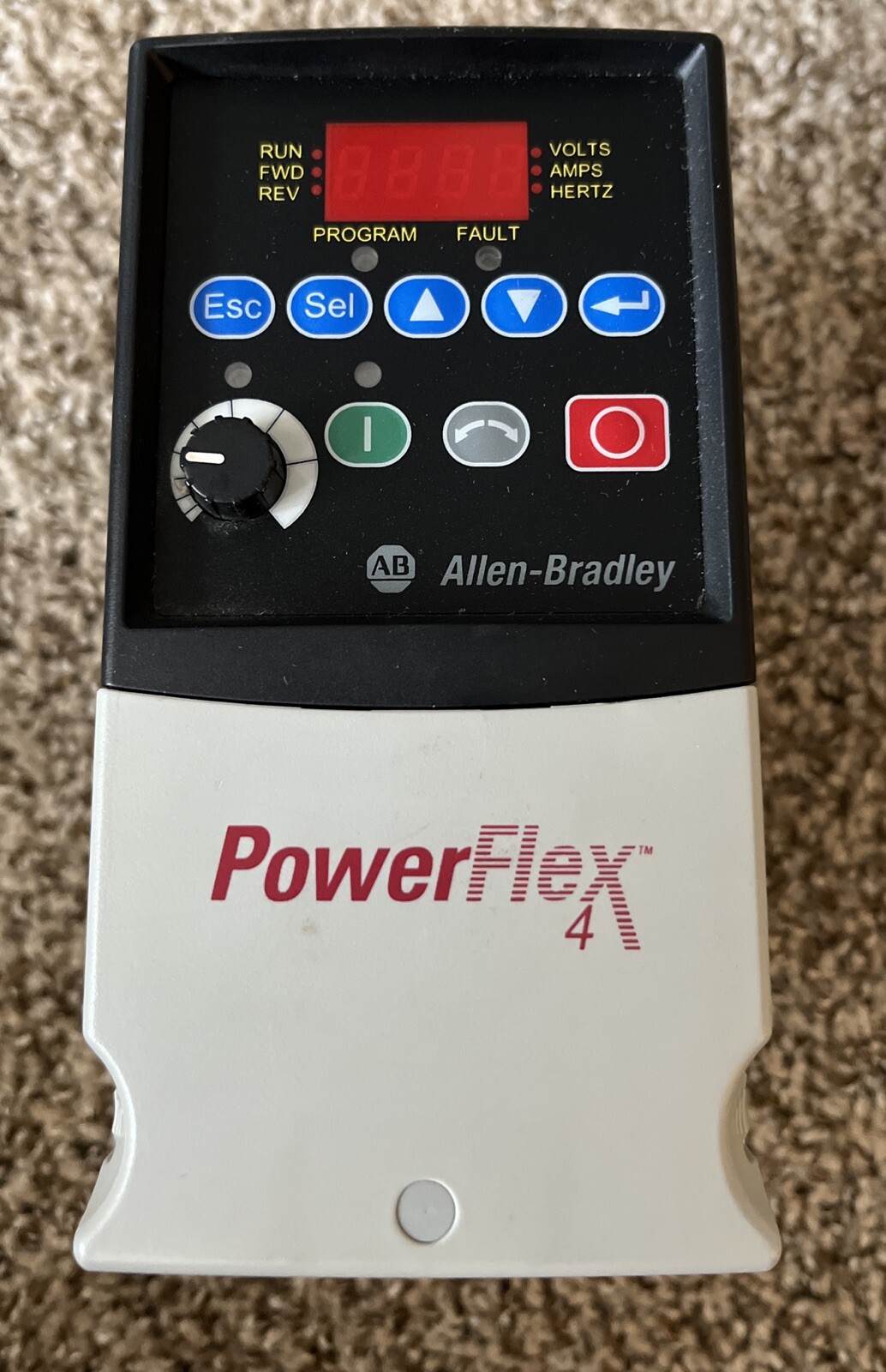 Surplus Allen Bradley 22A-V1P5N104 /A PowerFlex 4 AC Drive 120VAC/1-Ph/1.5A