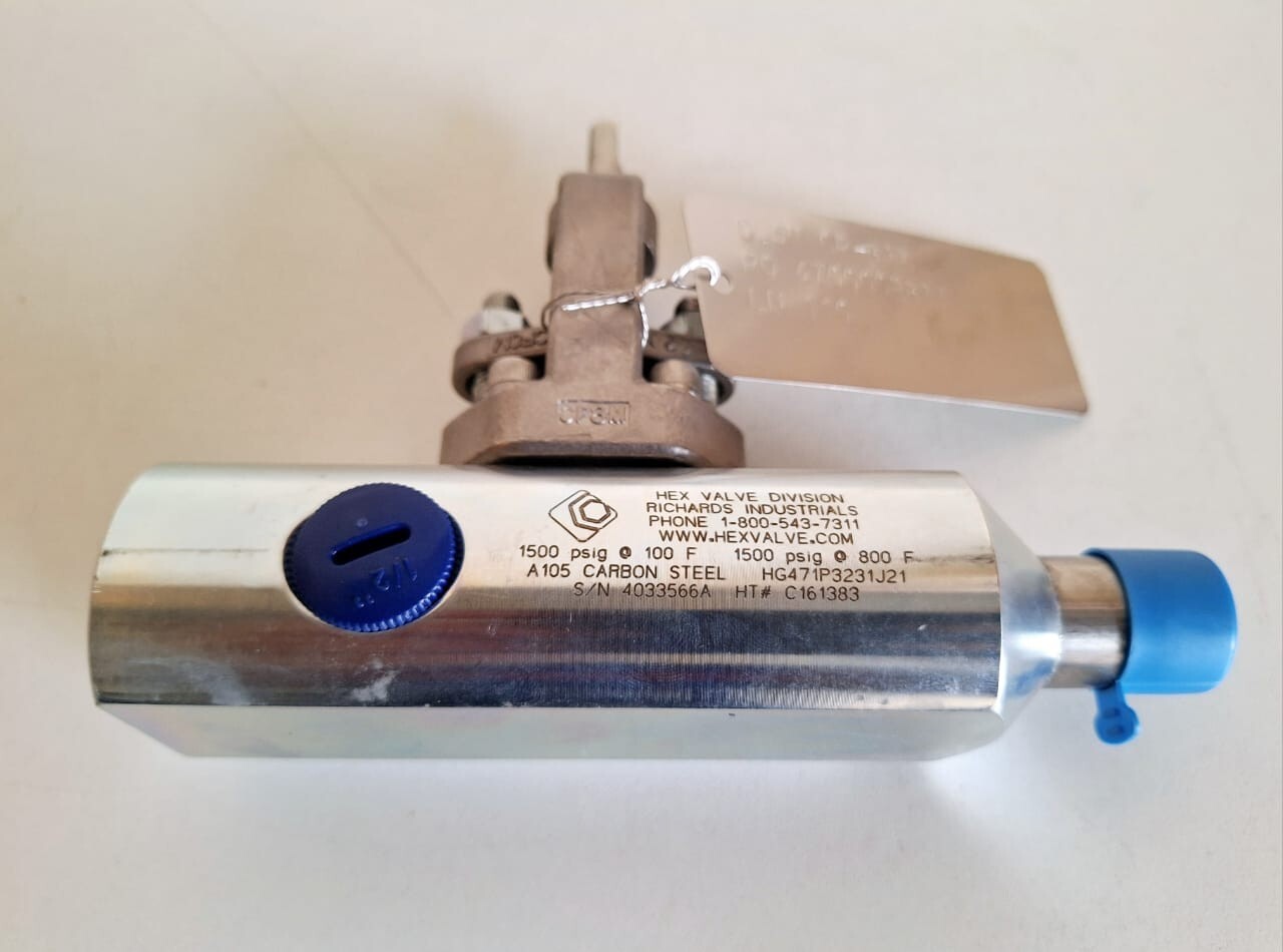 Richards Industries HG471P3231J21 Hex Valve A105 Carbon Steel 1500 PSIG