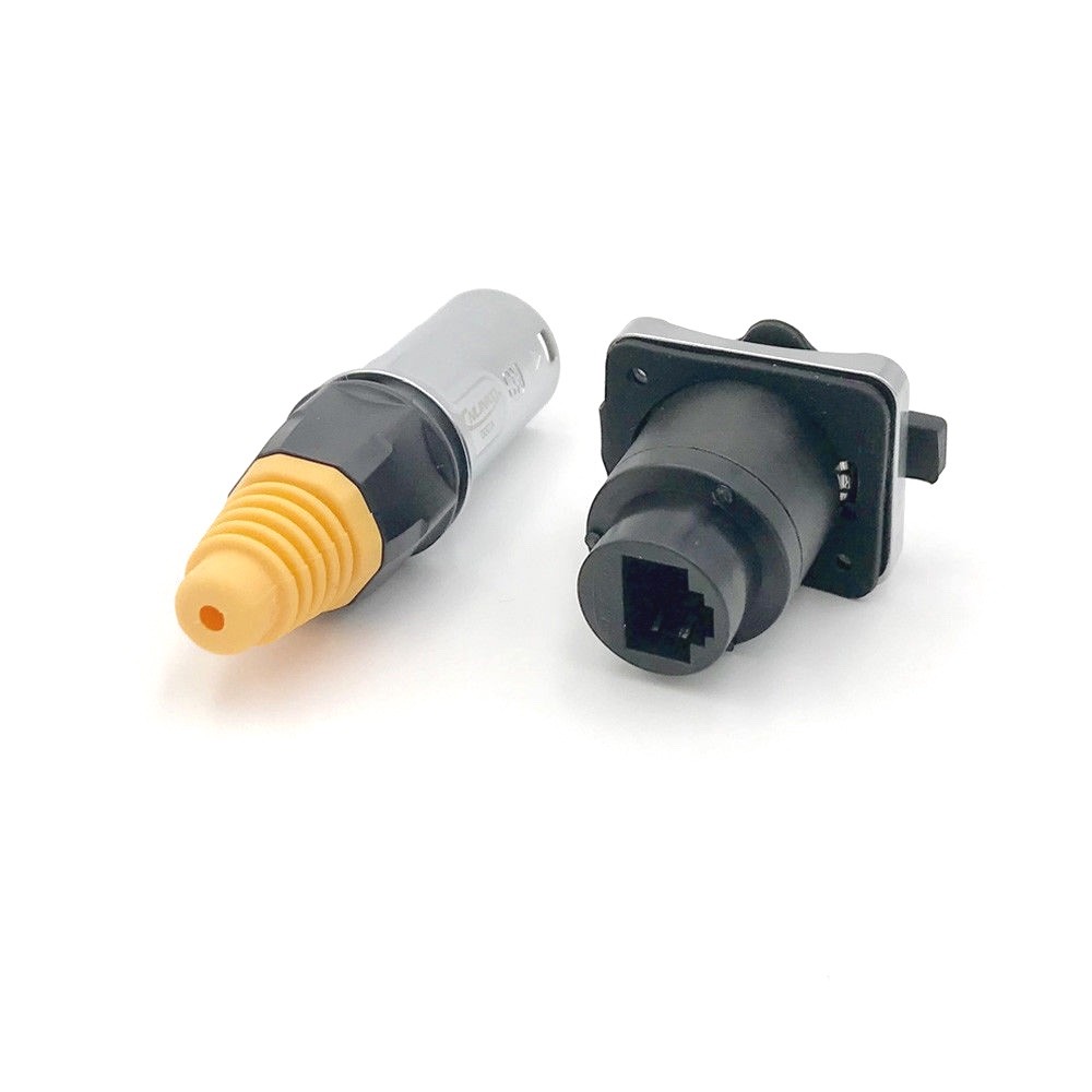 Ethernet Industrial Connector RJ45 Plug & Socket Waterproof IP67 Metal Fast Data