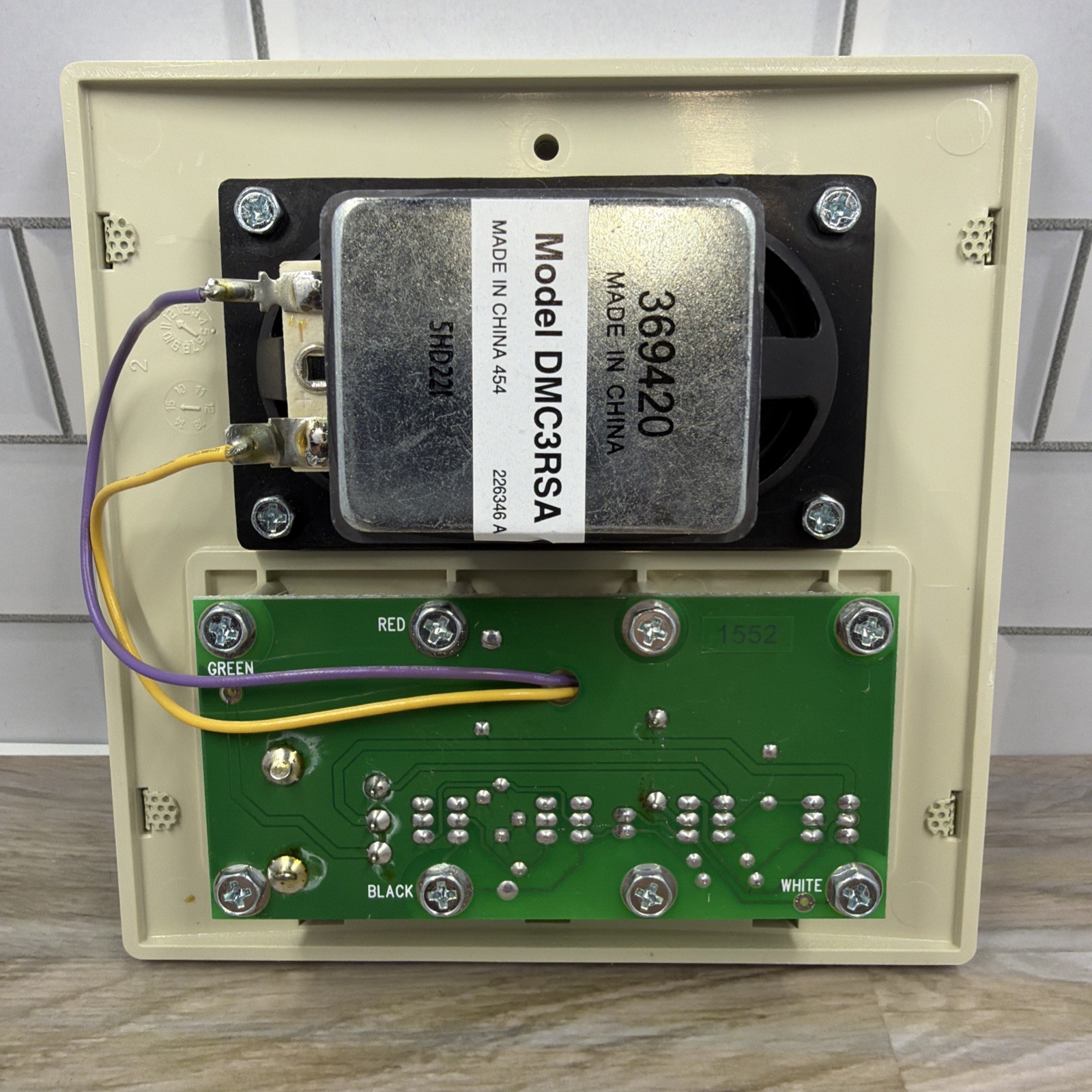 M&S DMC3RSA Remote Scan House Intercom System 3 Wire Room Station – Almond
