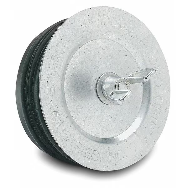 Econ-O-Grip End of Pipe Plug W/ Wing Nut Head, For 6 in Pipe, 3.19 in H, Natural