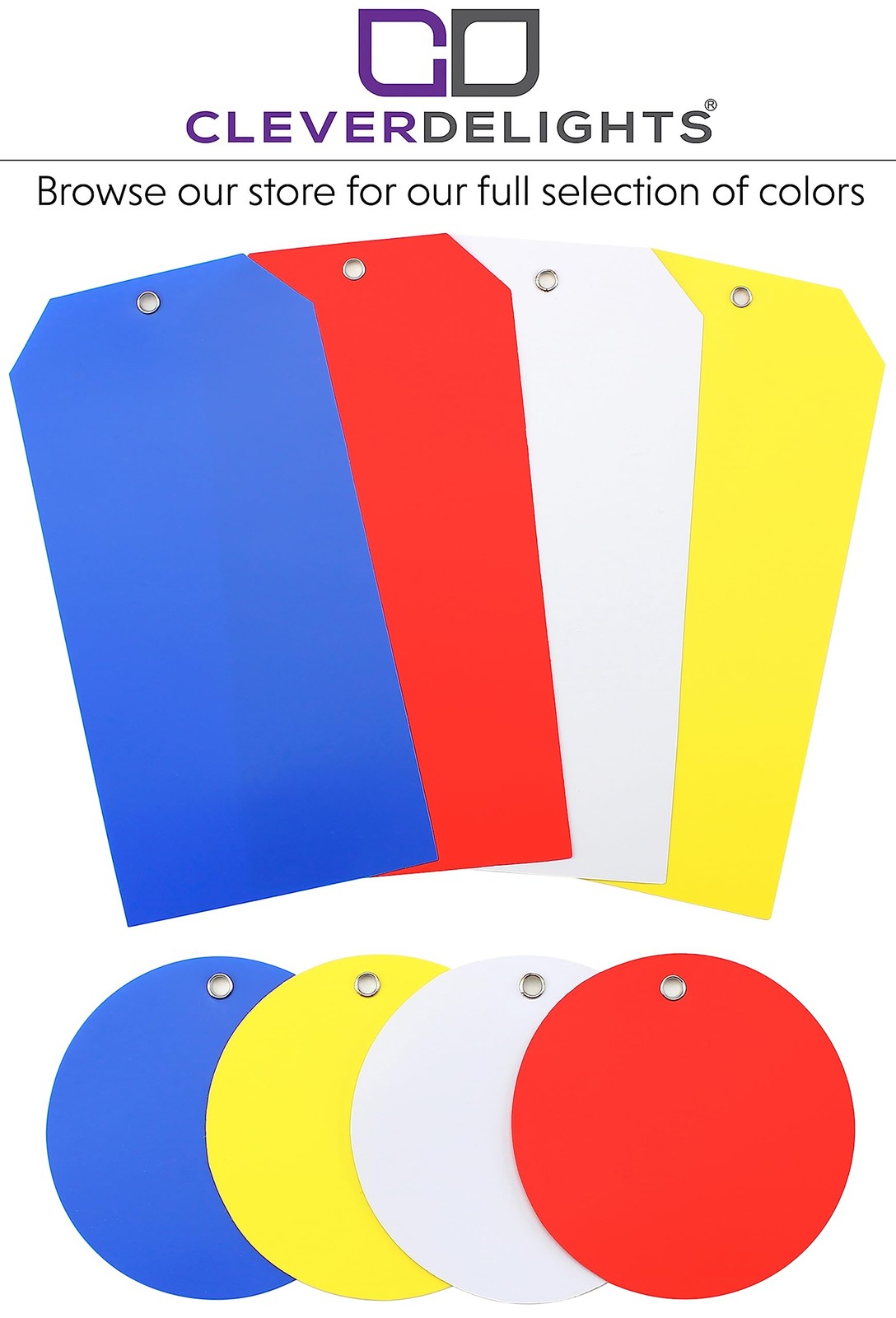 25 Pack Yellow Plastic Tags Waterproof TearResistant 4.75×2.375 Inch