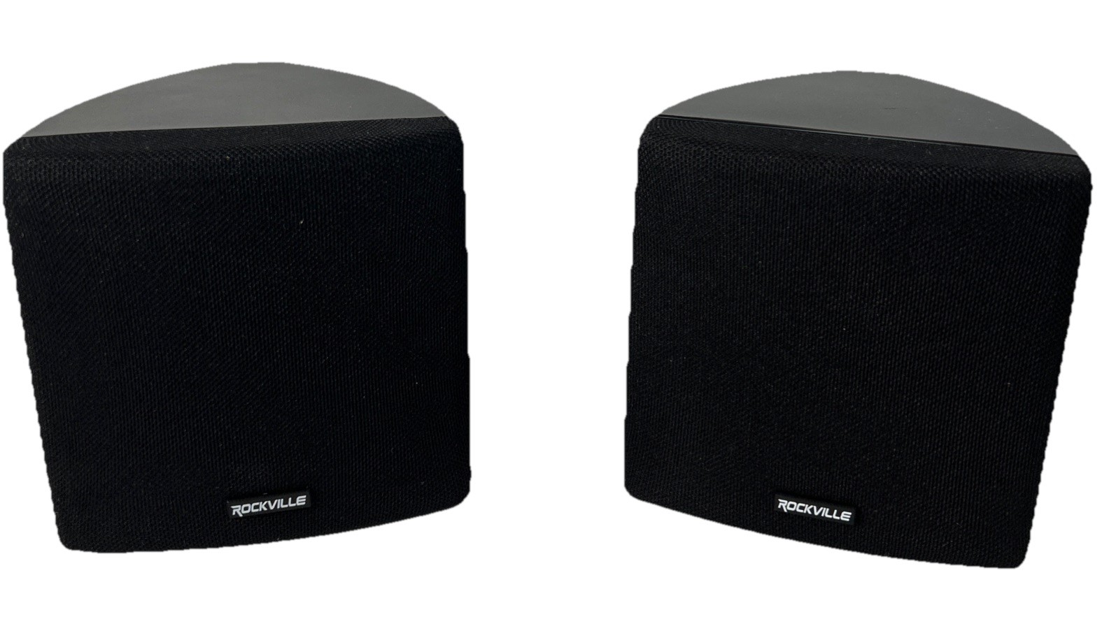 Cube by Rockville Pair of 3.5″ Black Commerical 70v Swivel Wall Mount Speakers
