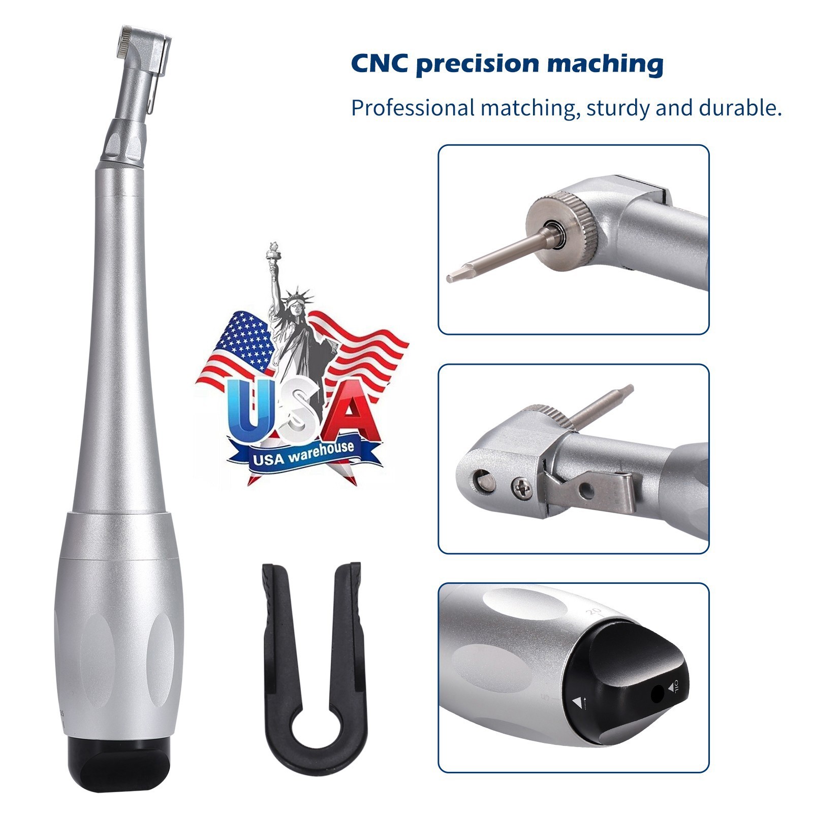 Dental Universal Implant Kit Torque Wrench Contra Angle Handpiece & 16 Drivers