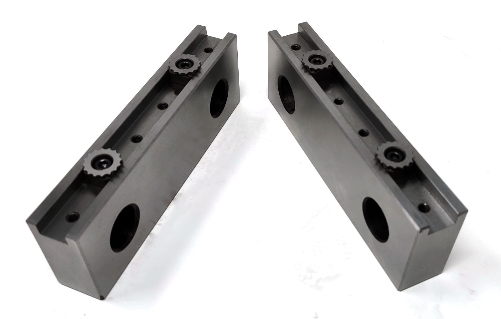 CNC Milling Steel Vise Hard Jaw, 6” Wide, Serrated W/ 0.100” Replaceable Teeth
