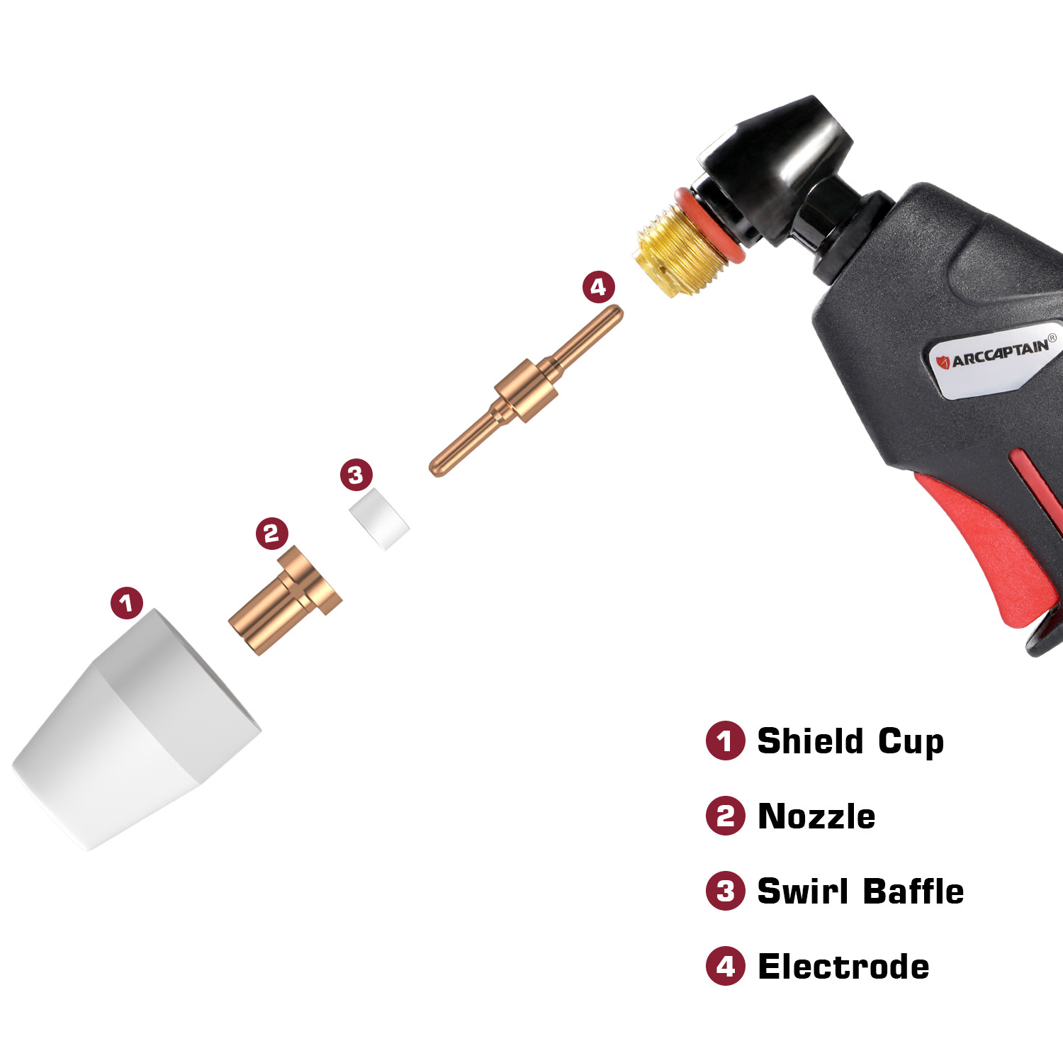 9-in-1 MIG205MP Multi-Process Welder 120/240V+110pcs Plasma Cutting Consumables