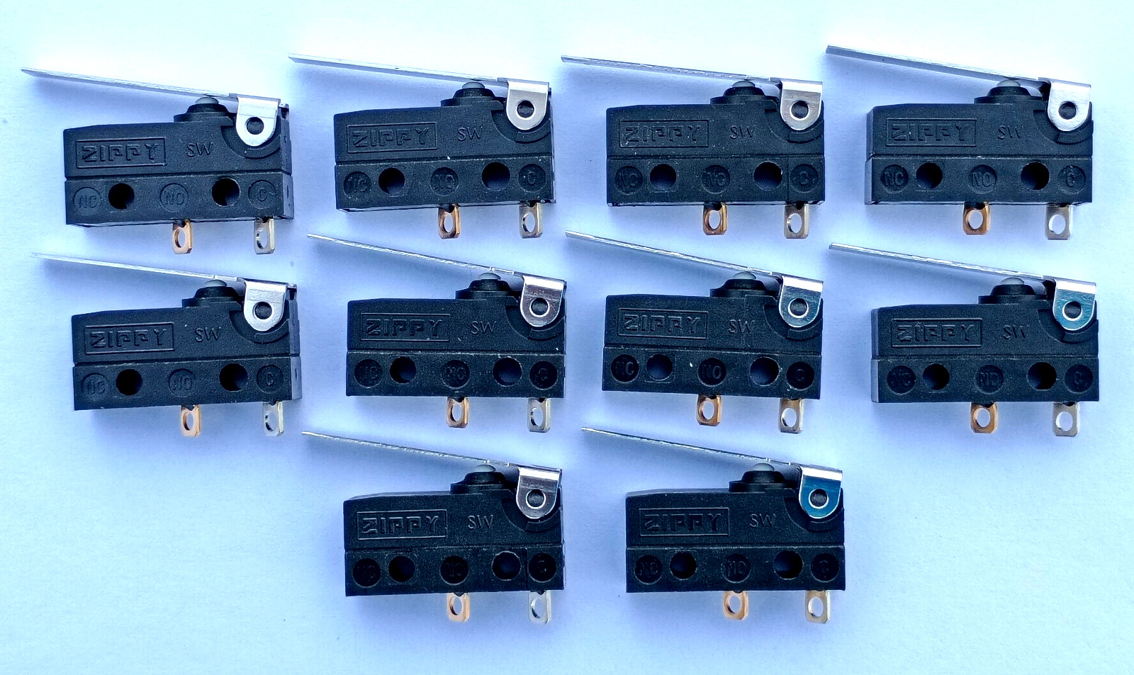 Qty. of 10, Micro Switch, Waterproof, Normally Open SPST, New