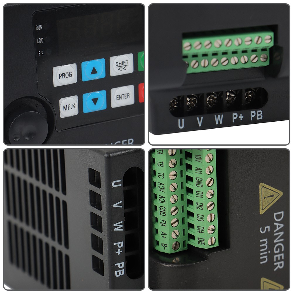 3 HP 2.2 KW Variable Frequency Drive VFD For 3-Phase Motor Speed Control