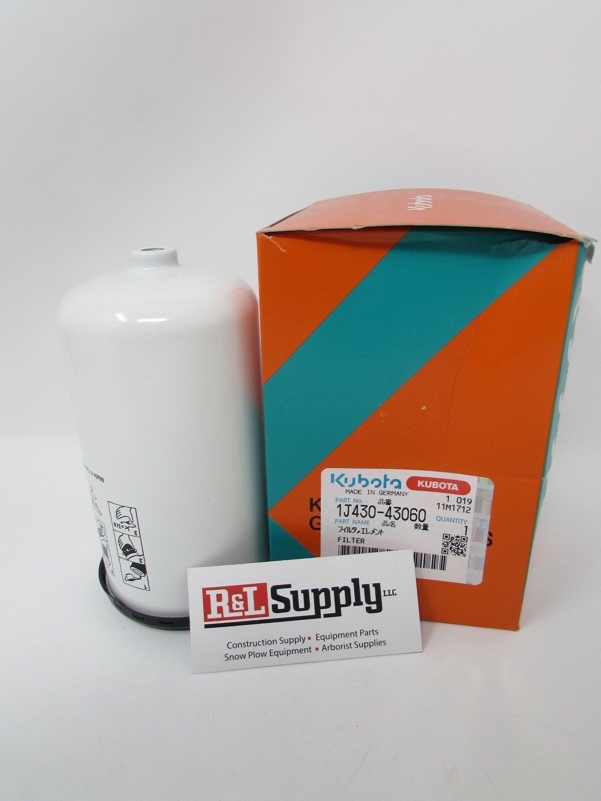 NEW GENUINE KUBOTA FUEL FILTER W/ SEPARATOR PART # 1J430-43060