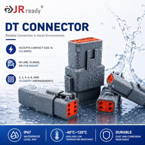 JRready Deutsch Connector Kit with Crimp Tool DT Series
