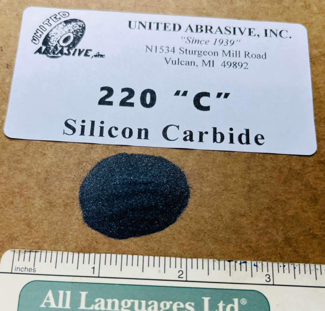 Silicon Carbide: 4 lbs – 220 Grit Fine – Polishing/Tumbling Abrasive Media