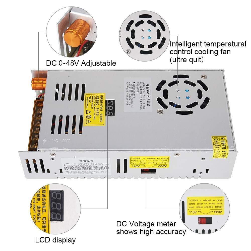 Adjustable Dc Power Voltage Converter Ac 110v220v To Dc 048v 10a Module Switchin