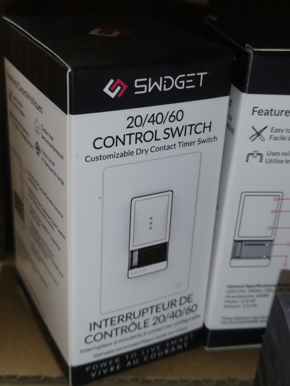 Swidget 20/40/60 Control Switch Customizable Dry Contact Timer