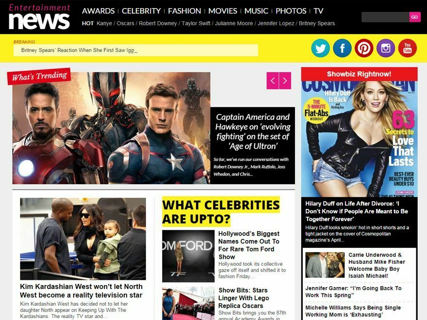 Celebrity Entertainment News Website + Free Hosting and Installation with SSL