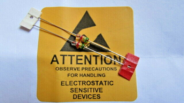 1N542 Vintage ITT Gold Bonded Color Coded Germanium Glass Diodes (2pcs) NOS USA