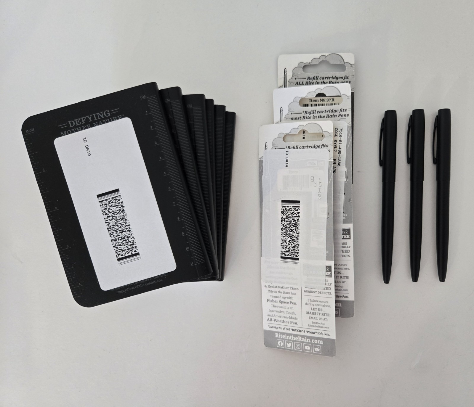 Rite in the Rain Field Kit – 6× 754 Notebooks, 3× 93K Pens, 3× 37R Black Refills