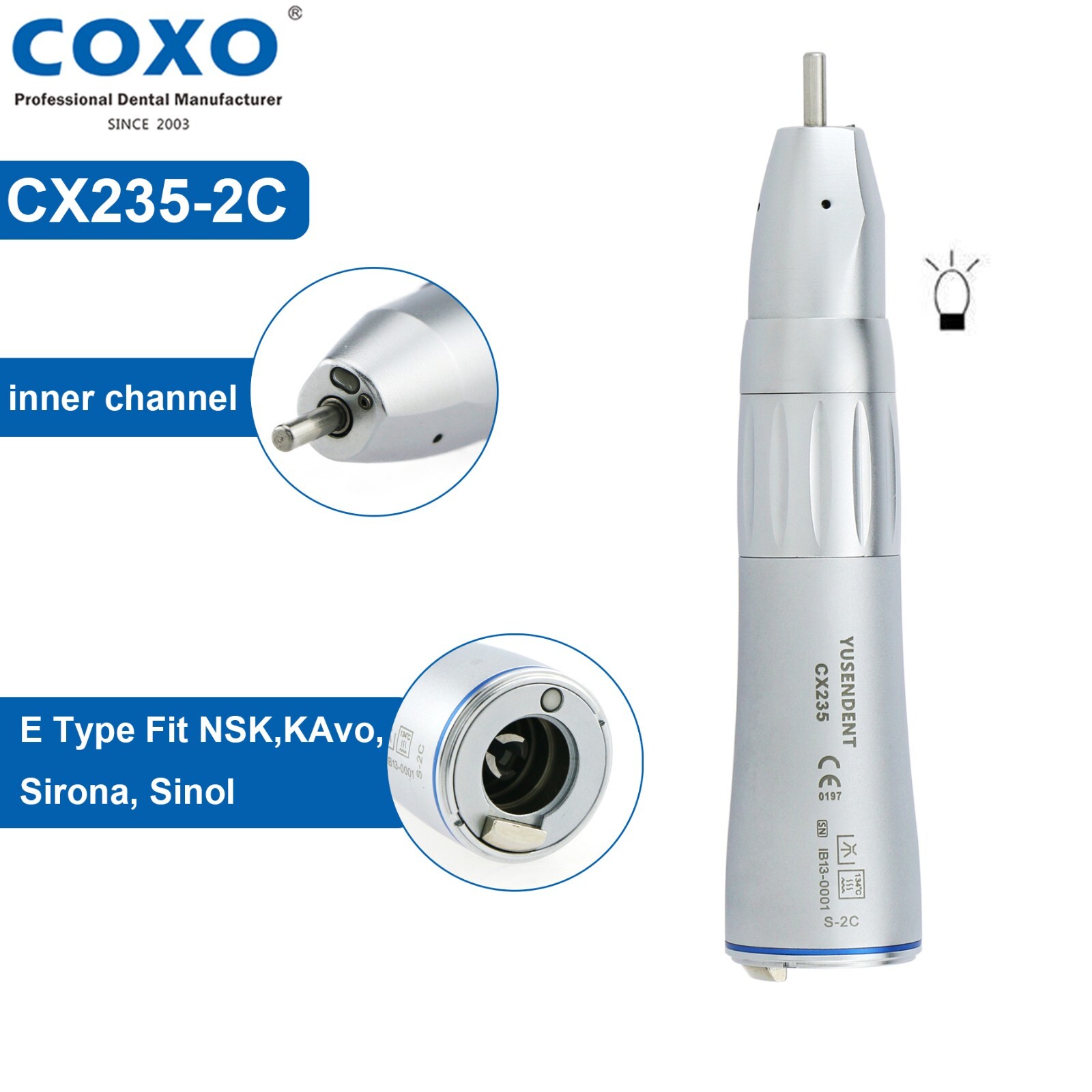 COXO Dental CX235 LED/Fiber/Surgical/Contra Angle Low Speed Handpiece NSK/KaVo