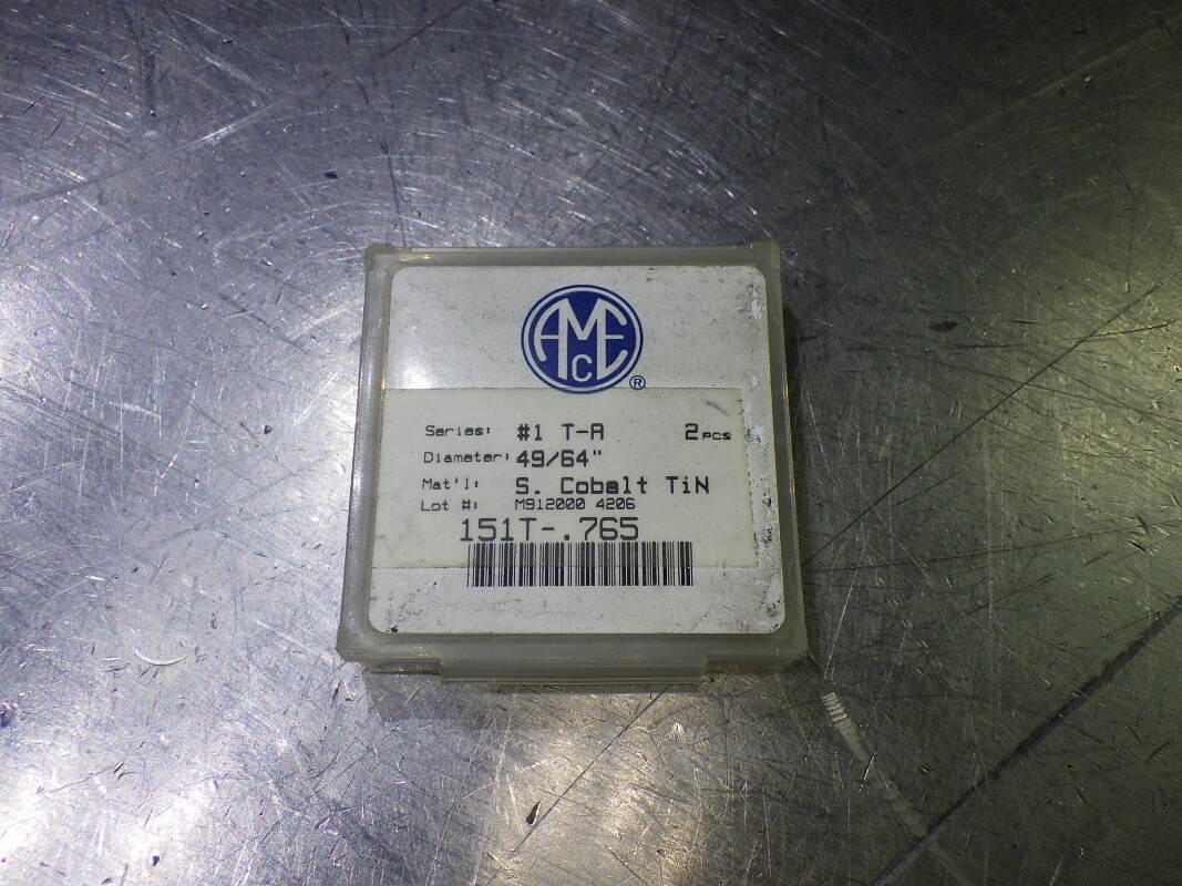 AMEC T-A #1 49/64″ Super Cobalt Spade Drill Inserts QTY2 151T-.765 (LOC1288B)