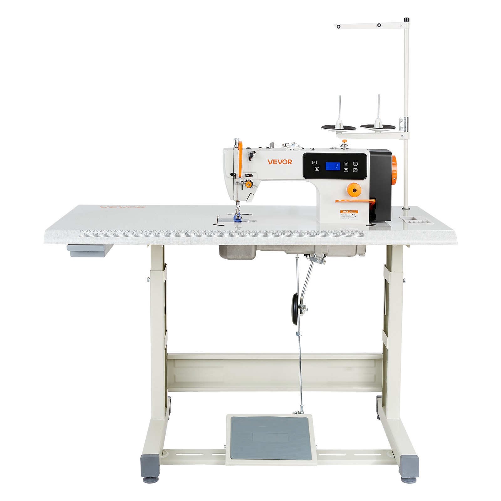 VEVOR Industrial Sewing Machine Lockstitch Sewing Machine Set 550W Servo Motor