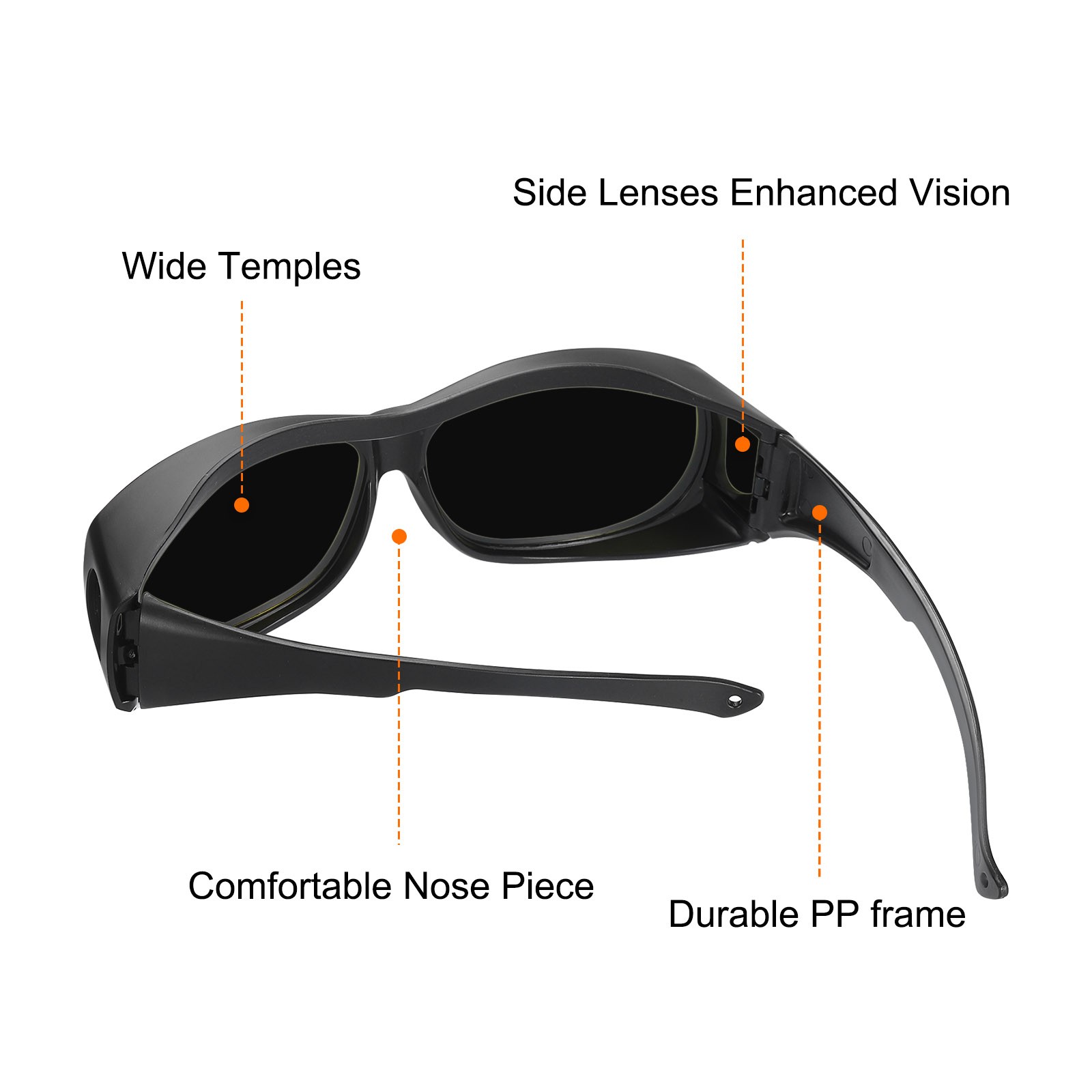 Welding Glasses IR Shade 10CE Certified Protective Wrap Around Lens