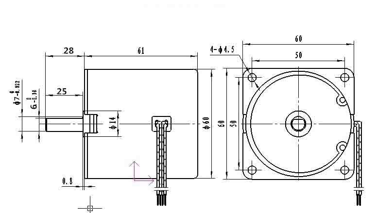 Synchronous Motor 60KTYZ AC 110V 80 rpm/m CW/CCW 14W Gear Motor