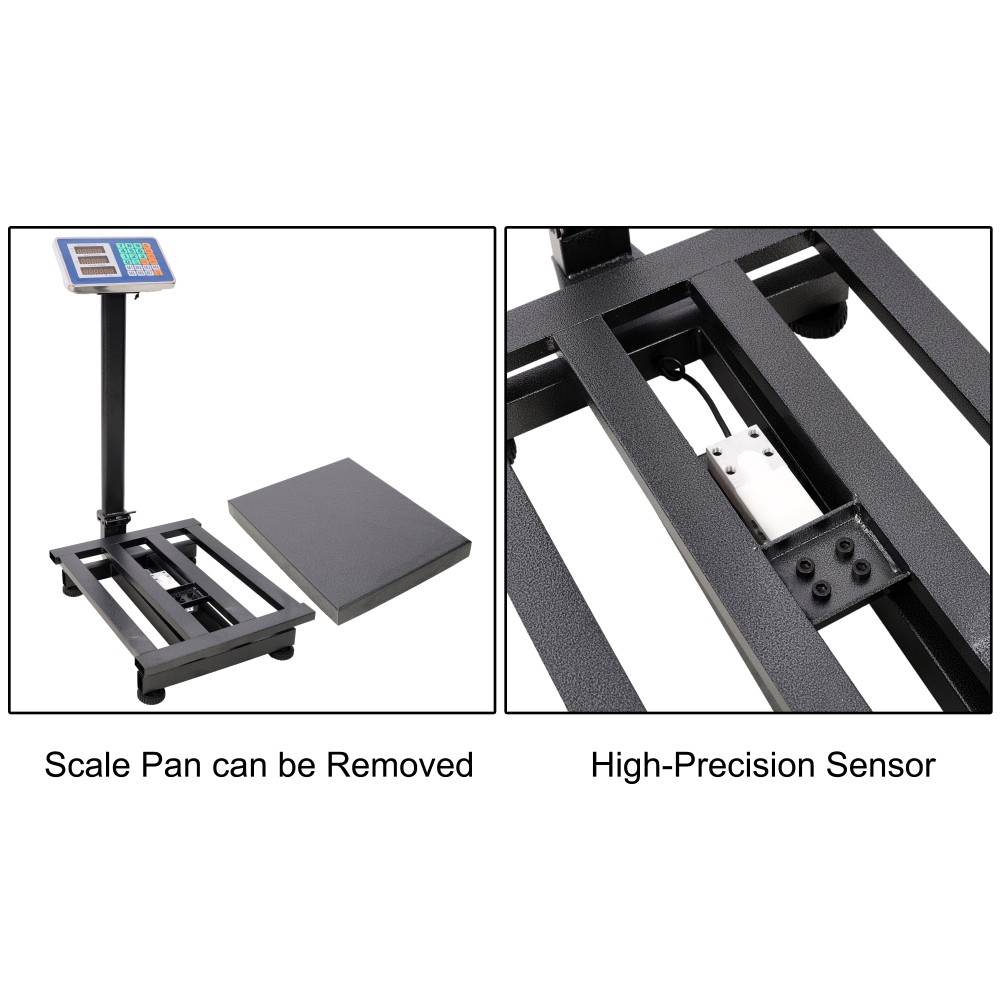 660 Lbs Weight Computing Digital Scale Floor Platform Scale 0.1 Lbs Accuracy